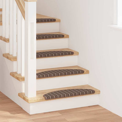 Vidaxl zelfklevende trapmatten 15 pcs bruin 65 x 21 x 4 cm