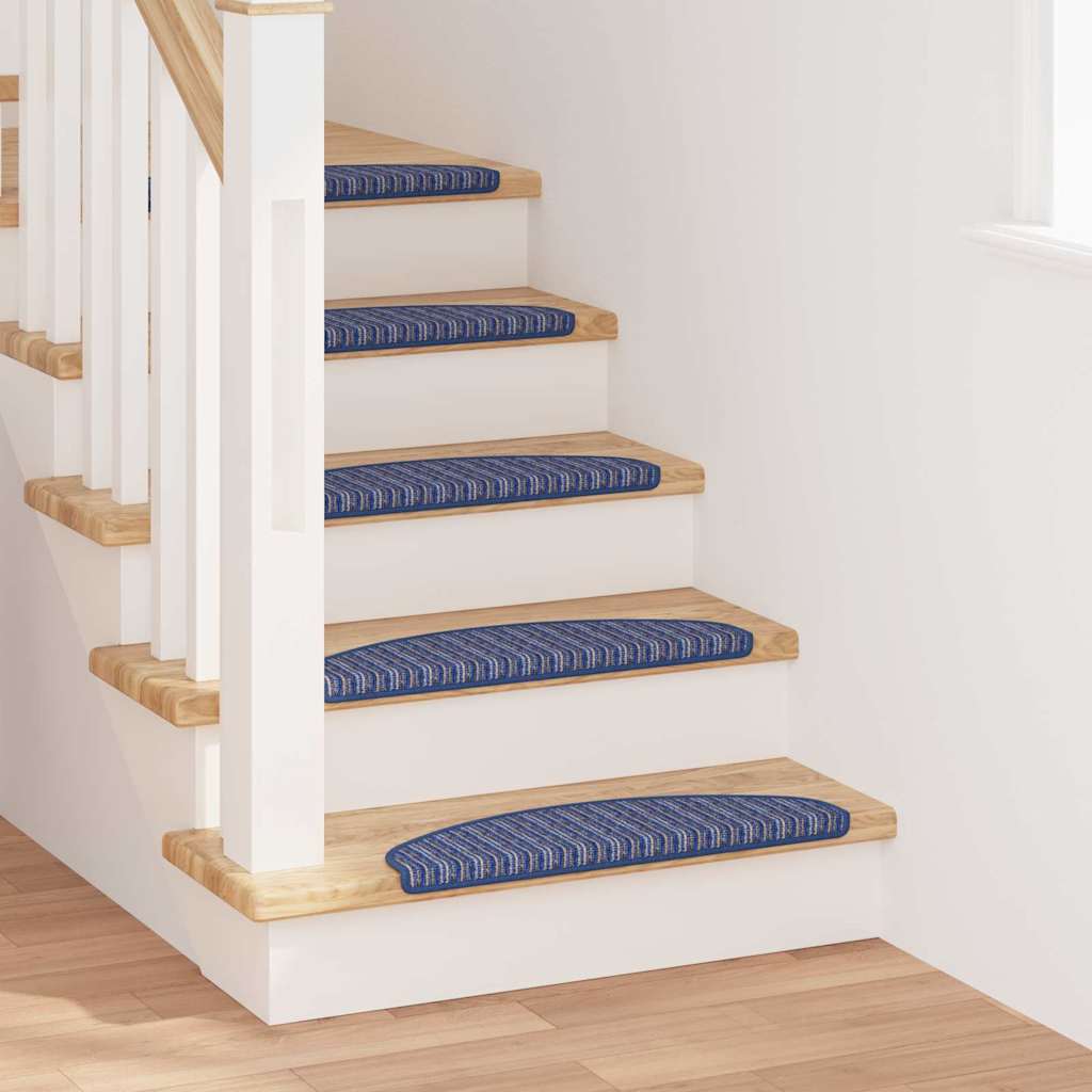 Tappetini per scale autoadesivi Vidaxx 15 pezzi blu 65 x 21 x 4 cm