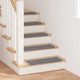 Vidaxx Tappetini per scale autoadesivi a righe 15 pezzi grigi 65 x 21 x 4 cm