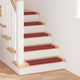 Vidaxx Tappetini per scale autoadesivi a righe 15 pezzi rossi 65 x 21 x 4 cm
