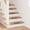 Vidaxx Tappetini per scale autoadesivi semicircolari 15 pezzi marrone 65 x 21 x 4 cm