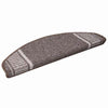 Vidaxx Tappetini per scale autoadesivi semicircolari 15 pezzi marrone 65 x 21 x 4 cm