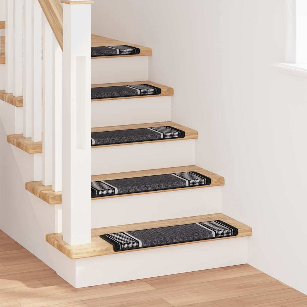 Tappetini per scale autoadesivi Vidaxx 15 pezzi antracite 65 x 21 x 4 cm