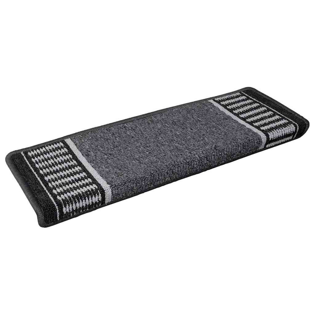Tappetini per scale autoadesivi Vidaxx 15 pezzi antracite 65 x 21 x 4 cm