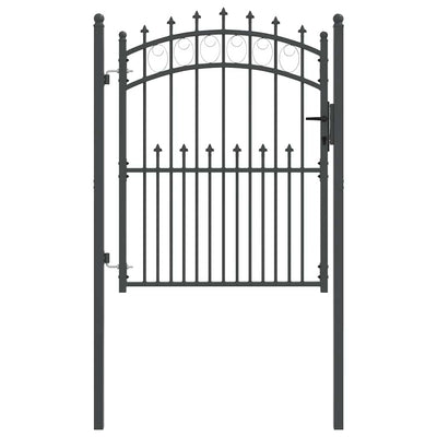 Porta per recinzione Vidaxx con chiodi grigio 150 x 100 cm in acciaio verniciato a polvere