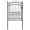 Vidaxl hekdeur met spijkers grijs 170 x 100 cm poedergecoat staal