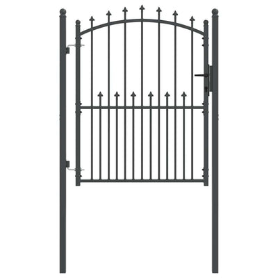 Porta per recinzione Vidaxx con chiodi grigio 150 x 100 cm in acciaio verniciato a polvere