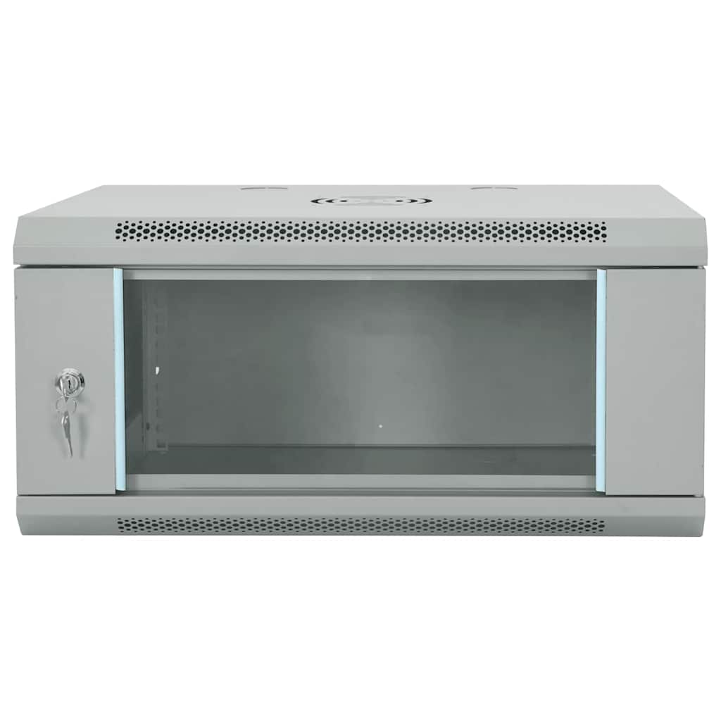 Vidaxl netwerk kabinet met opslag grijs 60 x 45 x 28 cm staal