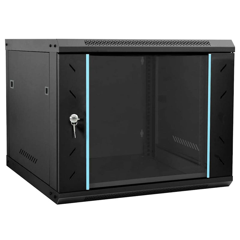 Armadio di rete Vidaxxl con contenitore in acciaio nero 60 x 60 x 50 cm