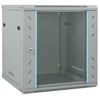 Vidaxl netwerk kabinet met opslag grijs 60 x 45 x 65 cm staal