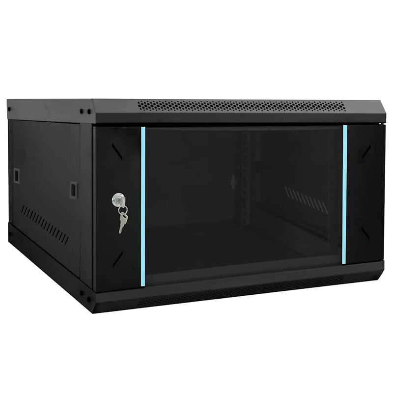 Armadio di rete Vidaxxl con contenitore in acciaio nero 53 x 60 x 30 cm