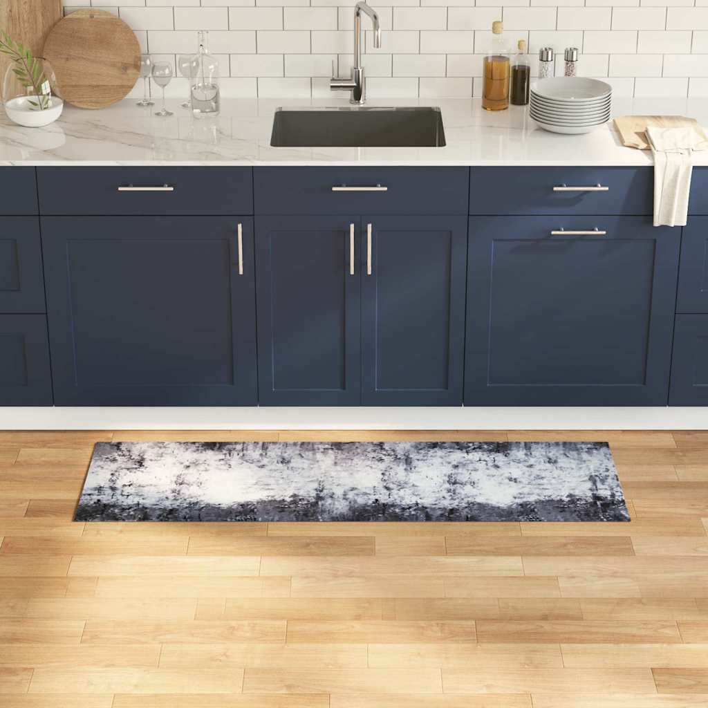 Tappeto da cucina VidaXL grigio 150 x 45 cm in velluto