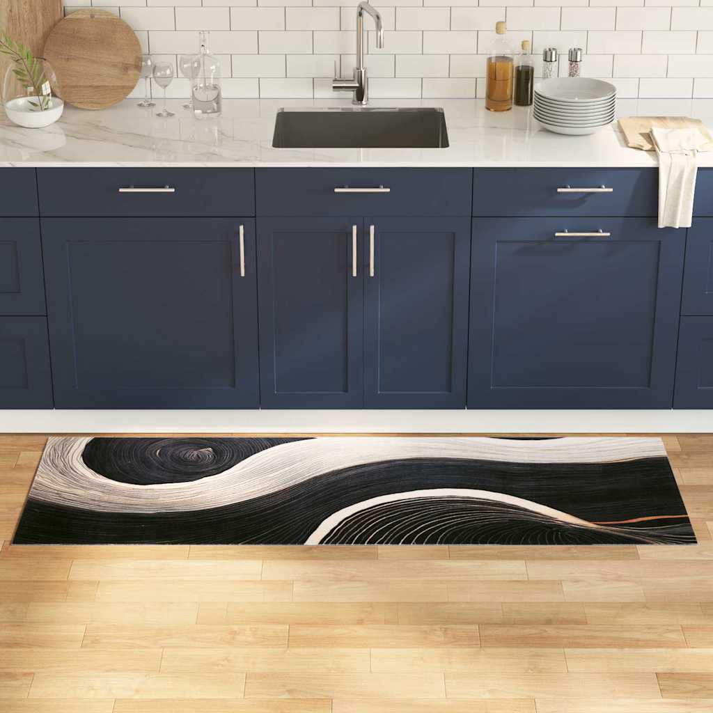 Tappeto da cucina VidaXL nero 180 x 60 cm in velluto