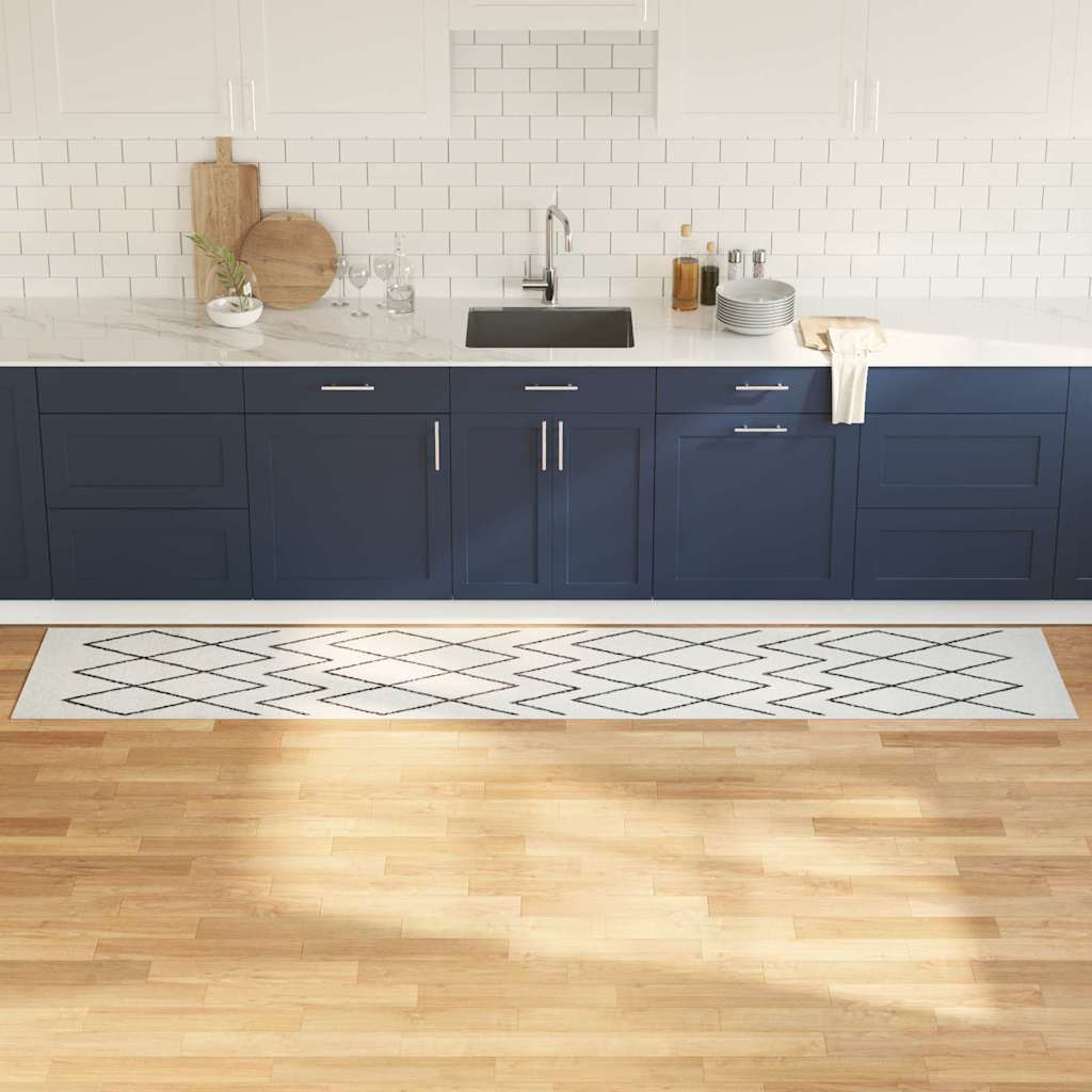 Tappeto da cucina VidaXL bianco 300 x 60 cm in velluto