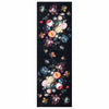 VidaXL alfombra de cocina terciopelo negro 180 x 60 cm