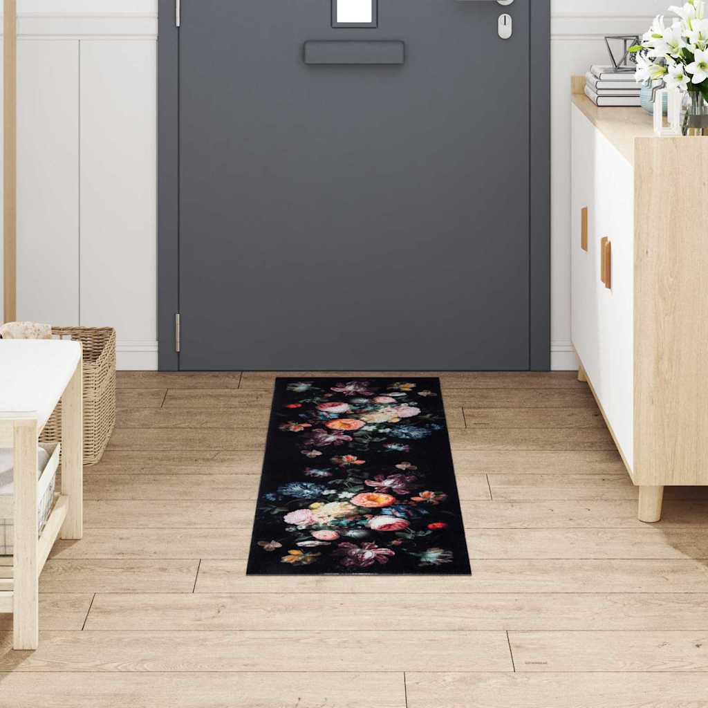 Tappeto da cucina VidaXL nero 150 x 45 cm in velluto