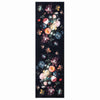 Vidaxl keuken vloerkleed zwart 150 x 45 cm fluweel