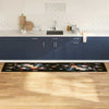 VidaXL alfombra de cocina terciopelo negro 300 x 60 cm