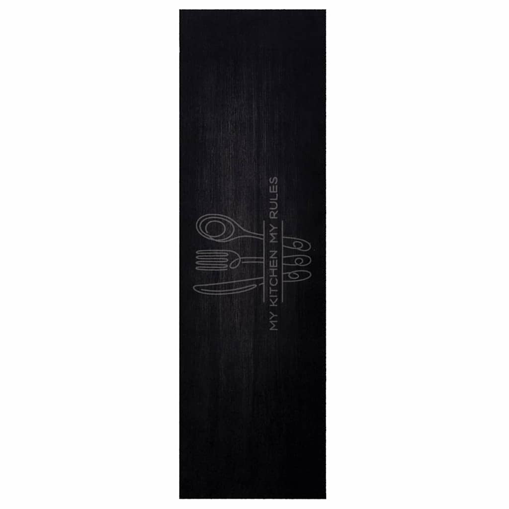 Tappeto da cucina VidaXL nero 150 x 45 cm in velluto