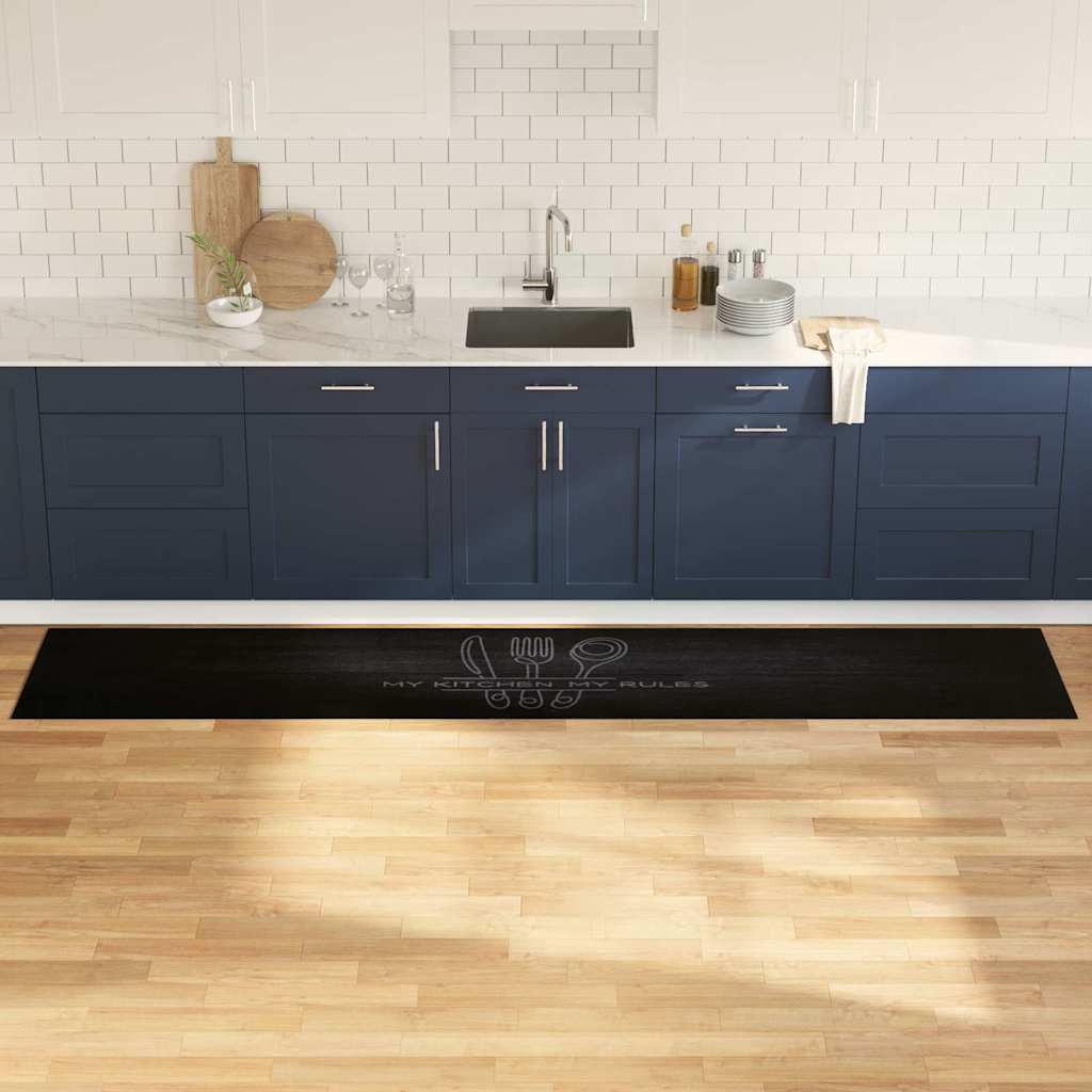 Tappeto da cucina VidaXL nero 300 x 60 cm in velluto
