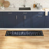 Tappeto da cucina VidaXL nero 150 x 45 cm in velluto