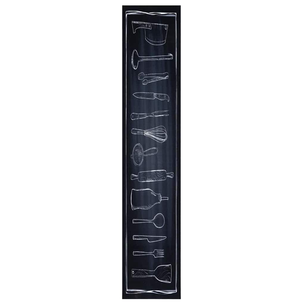 Tappeto da cucina VidaXL nero 300 x 60 cm in velluto