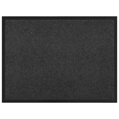 Vidaxl deurmat antraciet 60 x 40 x 1.2 cm teddy stof