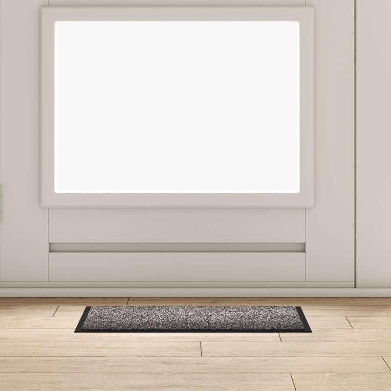 Vidaxl deurmat lichtgrijs 60 x 40 x 1.2 cm teddy stof