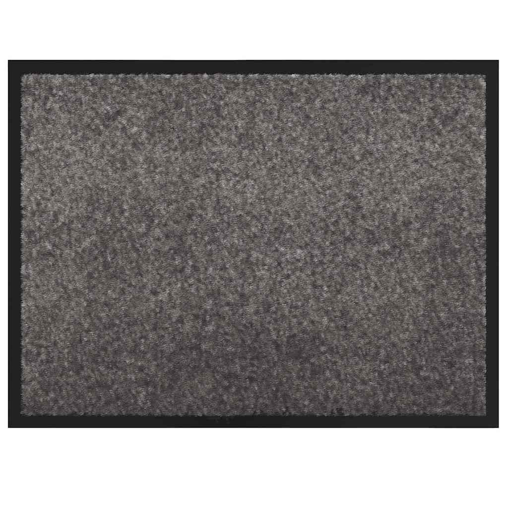 Zerbino Vidaxl grigio chiaro 60 x 40 x 1,2 cm in tessuto orsacchiotto