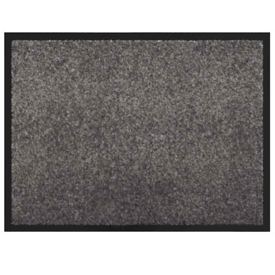 Vidaxl deurmat lichtgrijs 60 x 40 x 1.2 cm teddy stof