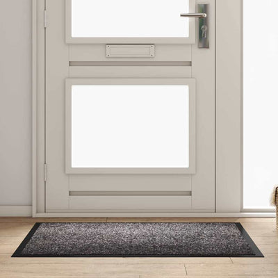 Vidaxl deurmat lichtgrijs 60 x 40 x 1.2 cm teddy stof