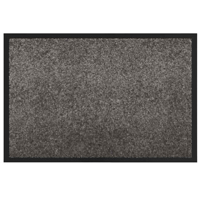 Vidaxl deurmat lichtgrijs 60 x 40 x 1.2 cm teddy stof