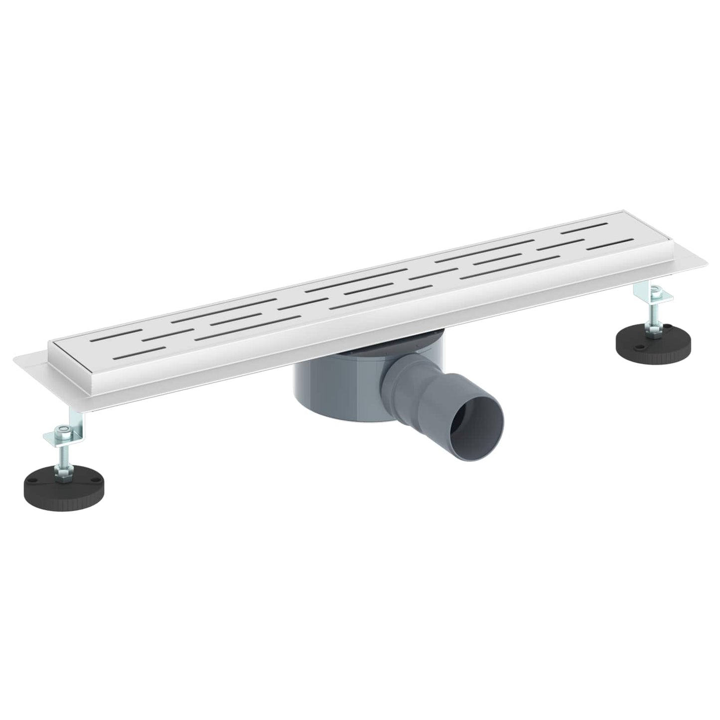 Vidaxx tapa de cristal para desagüe de ducha con sifón de 360° plateado 50 cm