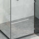 VidaXL Scarico doccia a 360° con modello slim argento 60 cm
