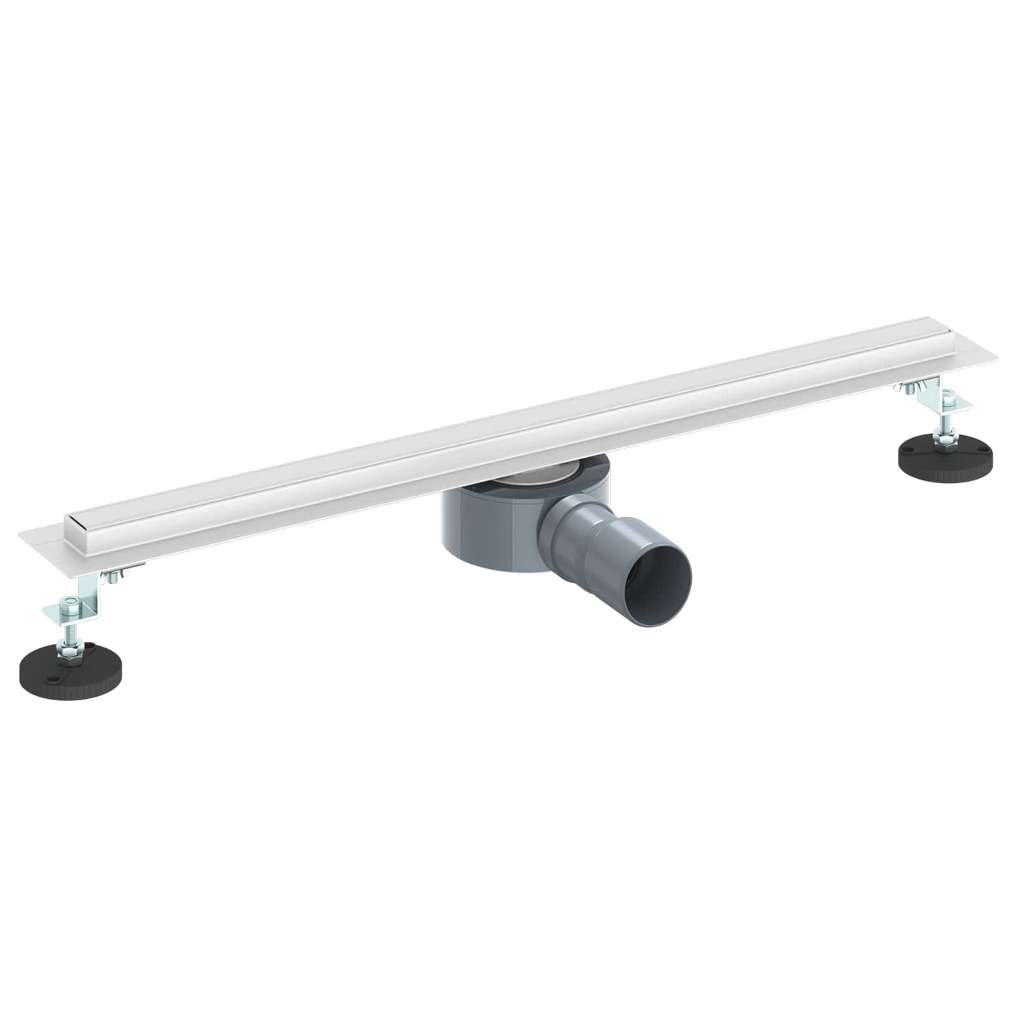 VidaXL Scarico doccia a 360° con modello slim argento 60 cm