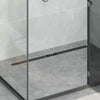 Vidaxl doucheafvoer glasdeksel met 360° sifon zwart 100 cm
