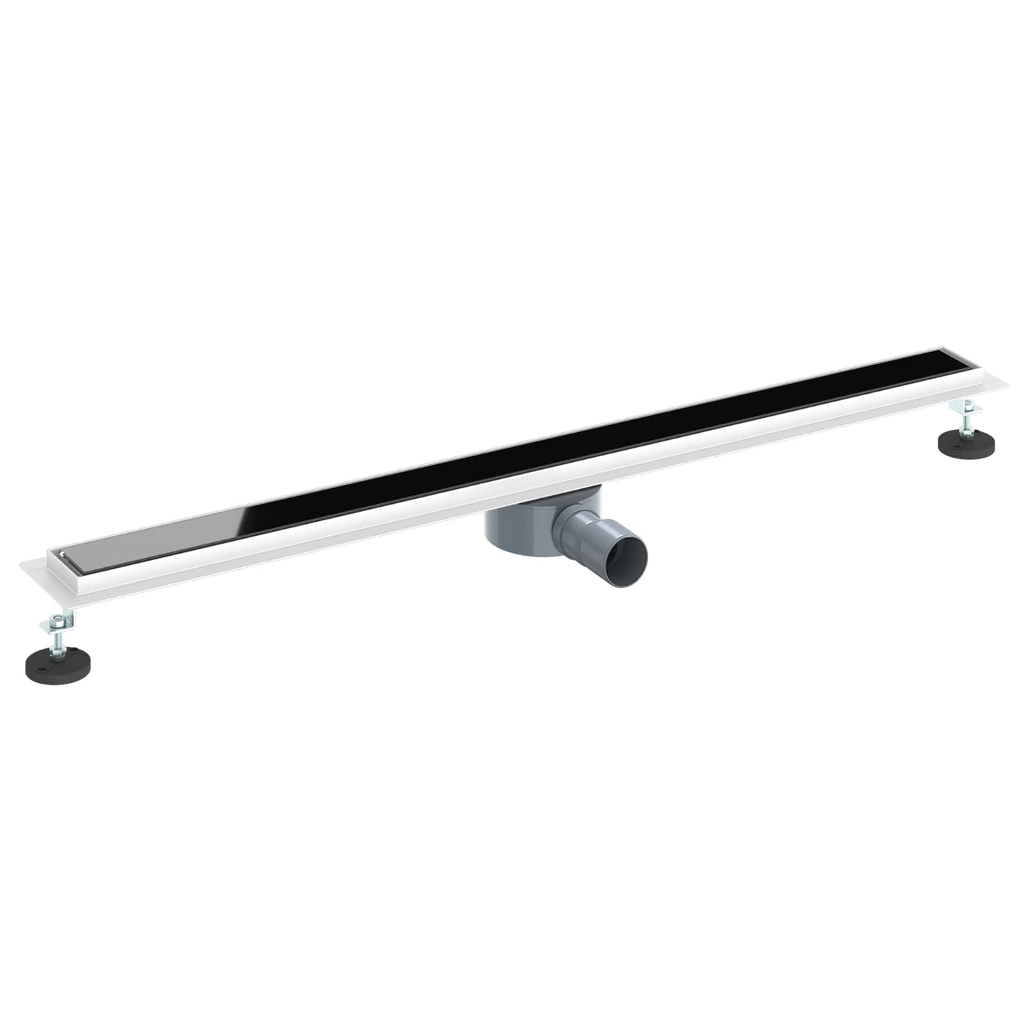 Vidaxx copertura in vetro per scarico doccia con sifone a 360° nero 100 cm