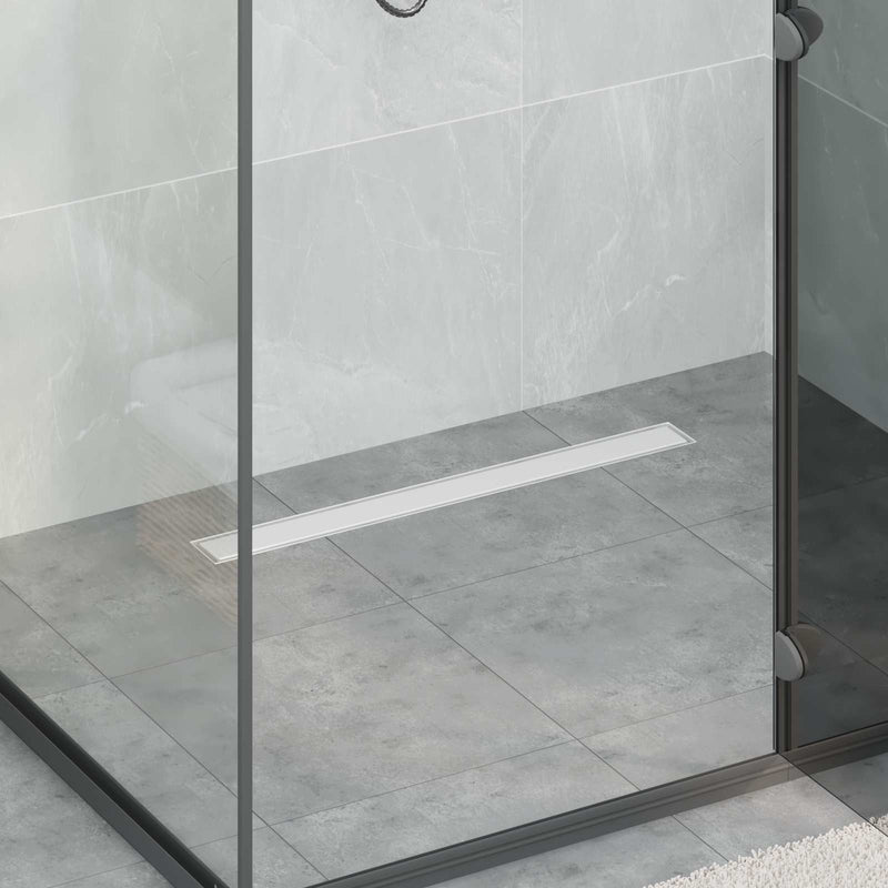 Scarico doccia Vidaxx 2 in 1 con sifone a 360° argento 70 cm