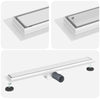 Vidaxx Desagüe de ducha 2 en 1 plateado 80 cm acero inoxidable 304