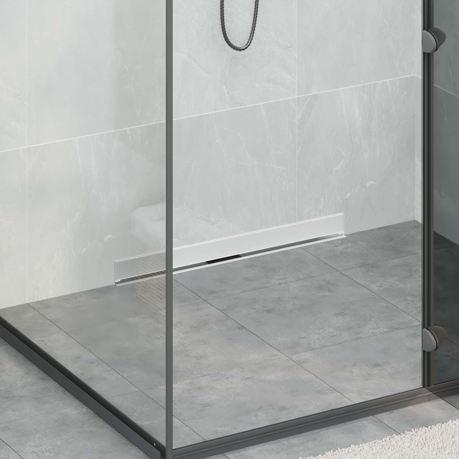 Vidaxxl desagüe de ducha de pared plateado 70 cm acero inoxidable 304