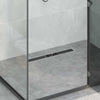 Vidaxl doucheafvoer glasdeksel met 360° sifon zwart 60 cm