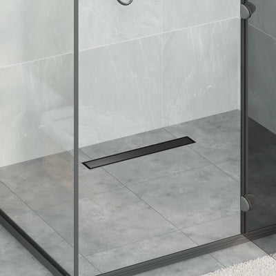 Vidaxx Scarico doccia 2 in 1 nero 60 cm acciaio inox 304