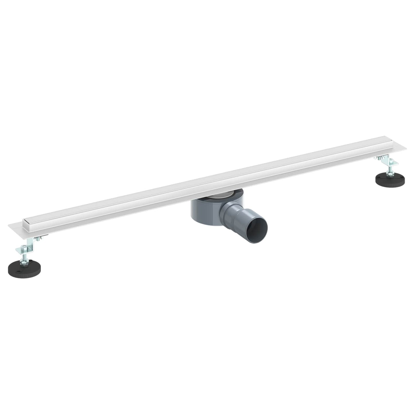 VidaXL Scarico doccia a 360° con modello slim argento 80 cm