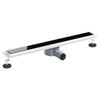 Vidaxl doucheafvoer glasdeksel met 360° sifon zwart 70 cm