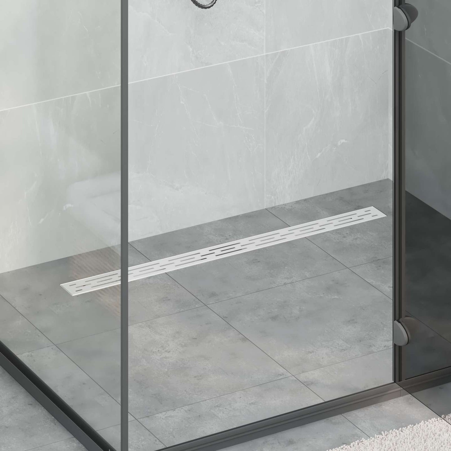Scarico doccia Vidaxx con linea design argento 90 cm acciaio inossidabile 304