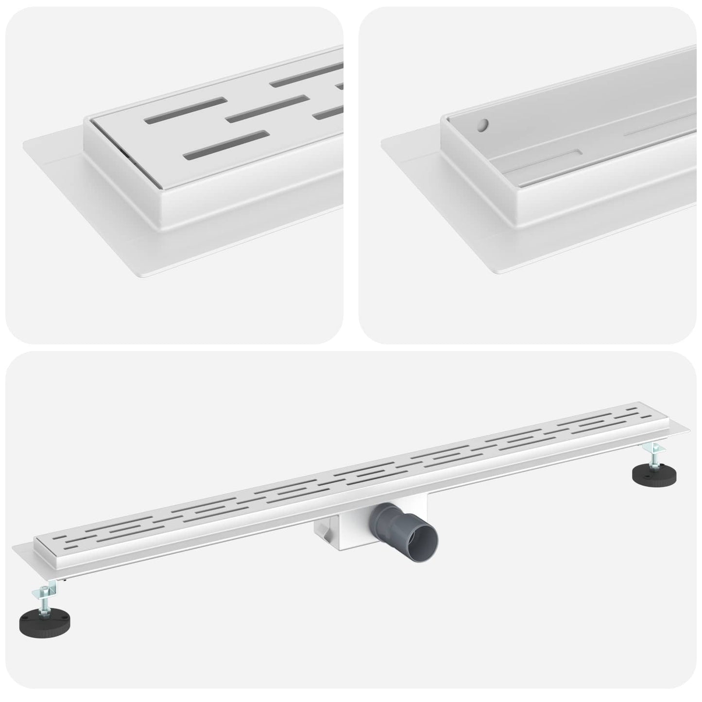 Scarico doccia Vidaxx con linea design argento 90 cm acciaio inossidabile 304