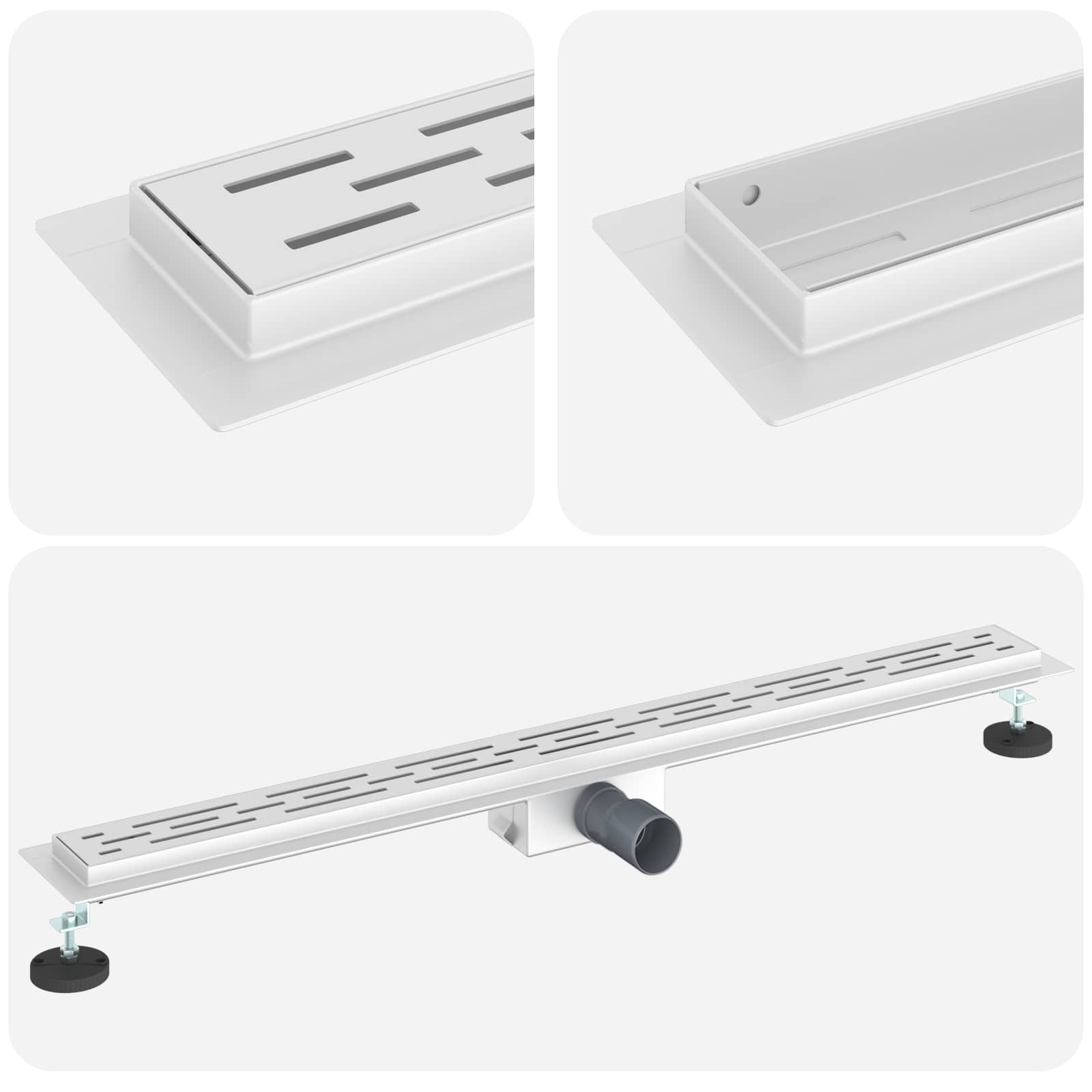 Scarico doccia Vidaxx con linea design argento 90 cm acciaio inossidabile 304