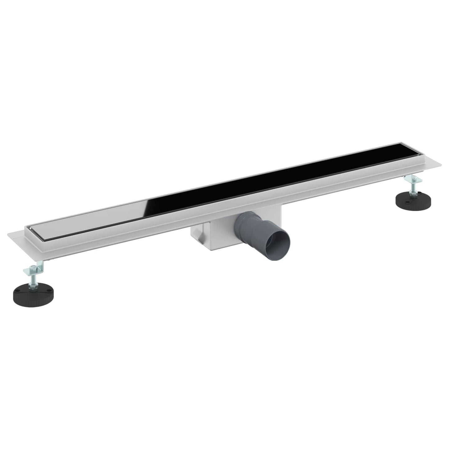 Scarico doccia Vidaxxl con coperchio in vetro nero 70 cm acciaio inossidabile 304
