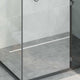 VidaXL Scarico doccia a 360° con modello slim argento 100 cm