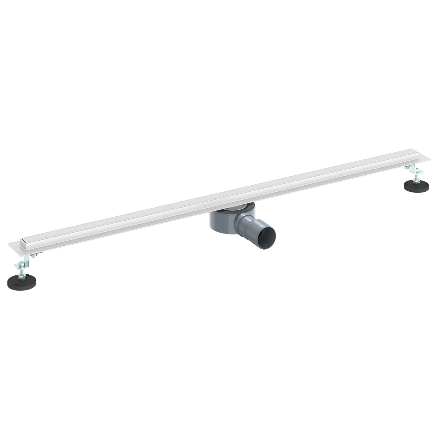 VidaXL Scarico doccia a 360° con modello slim argento 100 cm